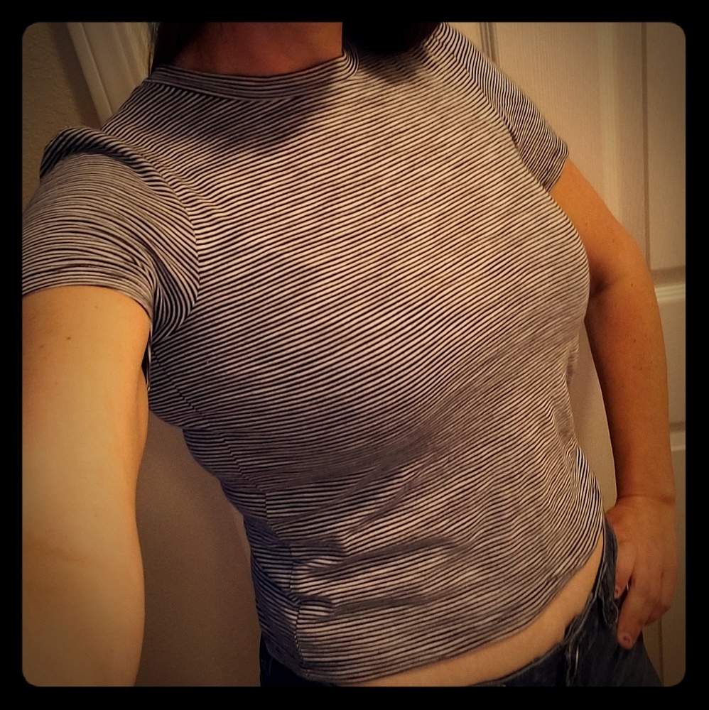 Aerie striped baby style tee